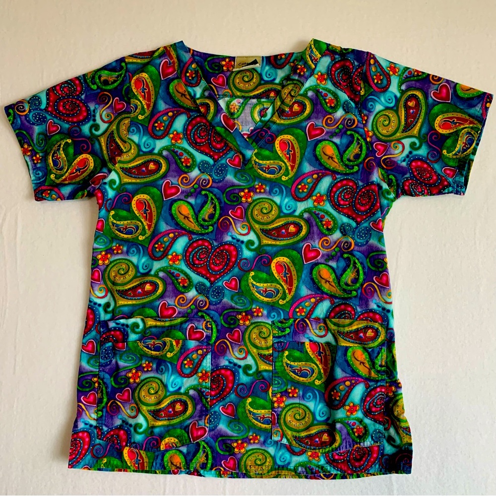 Cottonality scrub shirt woman’s size small